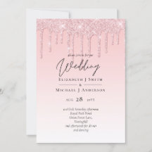Budget Joli Mariage  Parties scintillant rose Invi
