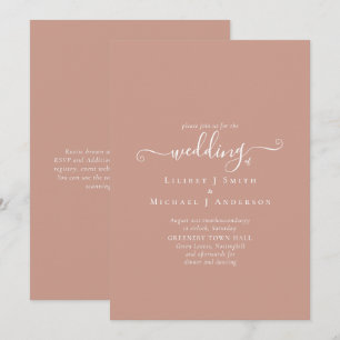 Carte BUDGET Terracotta Monochrome Mariage