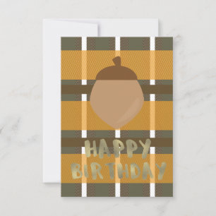 Carte Buffalo à carreaux Thanksgiving automne anniversai