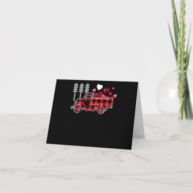 Carte Buffalo Camion Feu Plaid Valentines Jour Maman Pap (Devant)