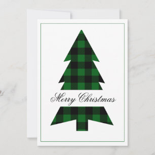 Carte Buffalo Check Joyeux Noël Rustique Simple