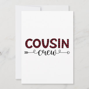 Carte Buffalo de l'équipage de Cousin Plaid Noël Motif