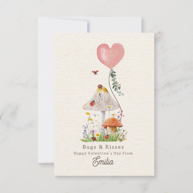 Carte Bugs & Baisers Ladybug Classroom Valentine (Devant)