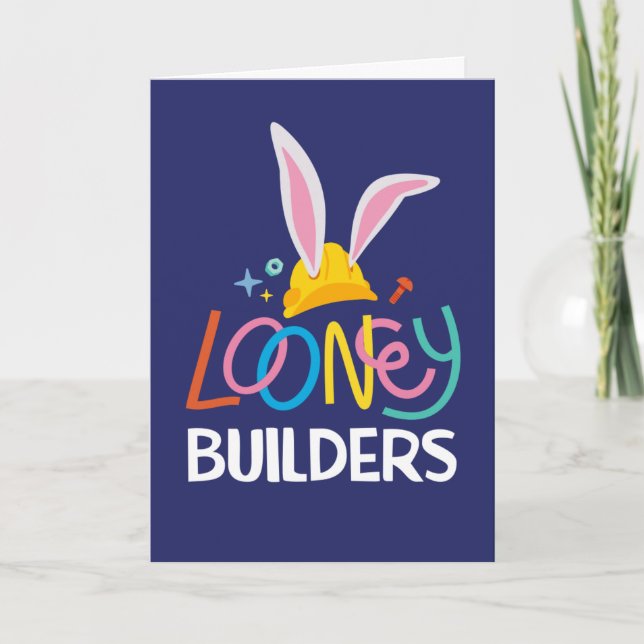 Carte BUGS BUNNY BUILDERS™| Logo empilé Casquette dur (Devant)