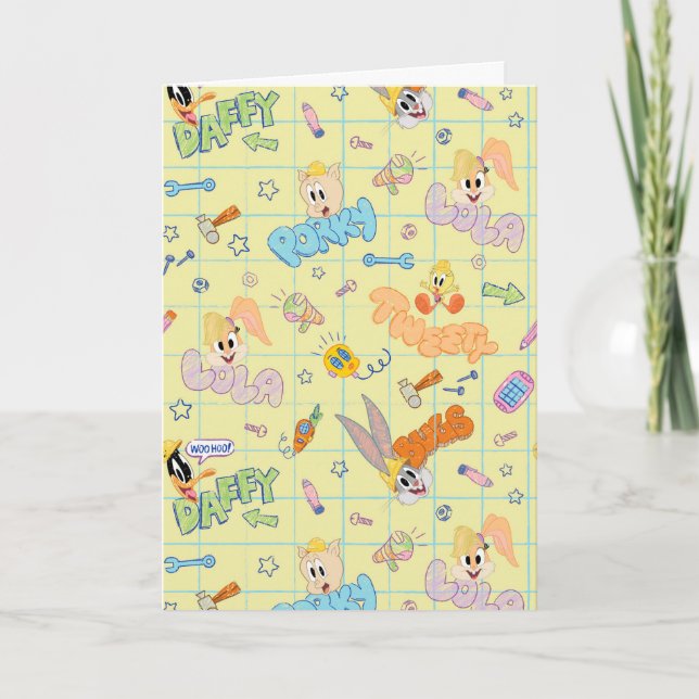 Carte BUGS BUNNY BUILDERS™| Motif d'esquisse de caractèr (Devant)