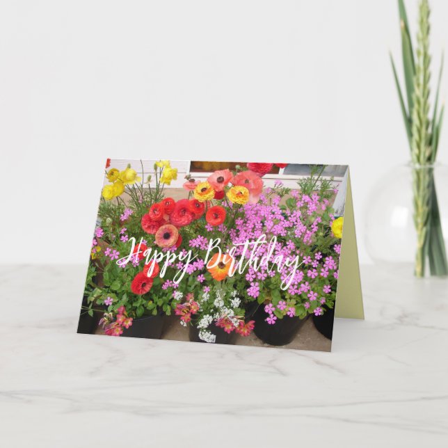 Carte Bulbes de printemps Rannunculus fleurs fleurs (Devant)