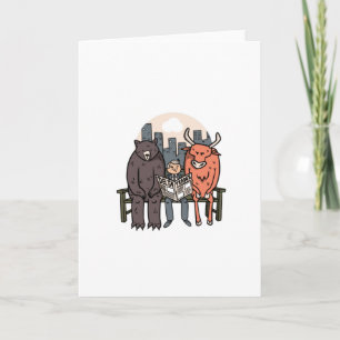 Carte Bull And Bear - Funny Crypto/Stocks