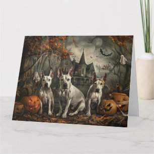 Carte Bull Terrier Halloween Night Doggy Délice