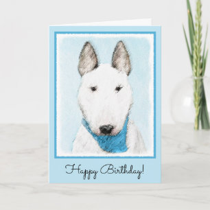 Carte Bull Terrier Peinture - Cute Original Dog Art