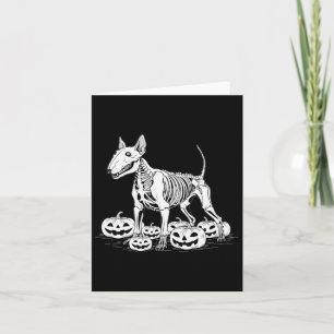 Carte Bull Terrier Skeleton Anniversaire Halloween Homme
