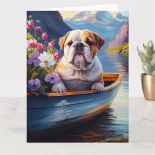 Carte Bulldog anglais sur une pagaie : une aventure Pitt