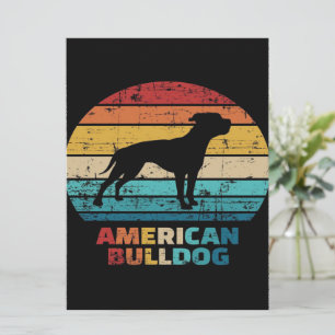 Carte Bulldog d'Amérique vintage