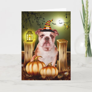 Carte Bulldog Halloween
