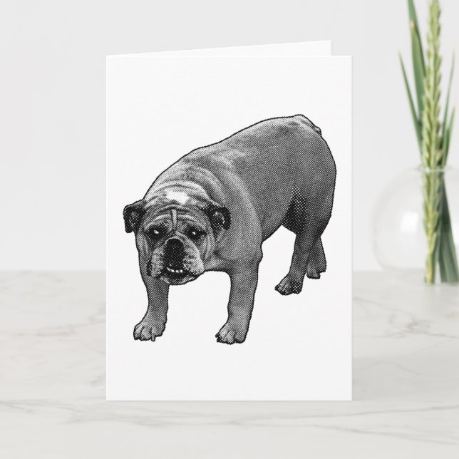 Carte Bulldog Vœu Lumineux (Devant)