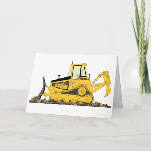 Carte Bulldozer jaune (Devant)