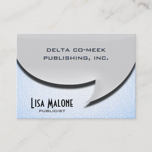 Carte bulle vocale [style 3d] (Devant)