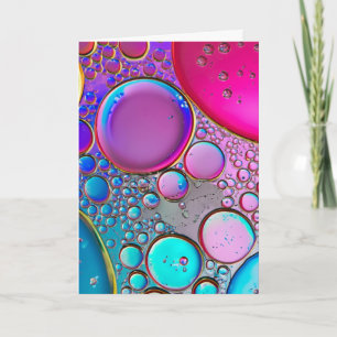 Carte Bulles Liquid Art Blank