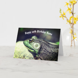 Carte Bullfrog pensées Anniversaire personnalisé