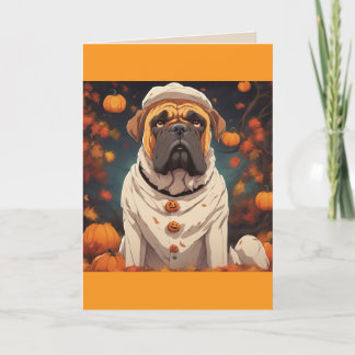 Carte Bullmastiff Halloween