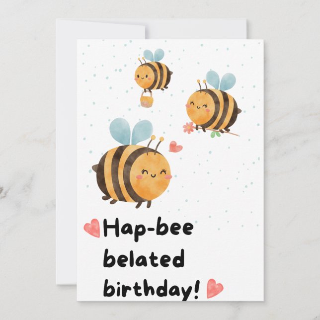 Carte Bumblebee Anniversaire tardif (Devant)