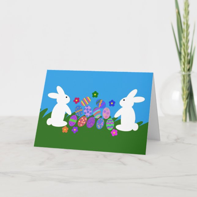 Carte Bunny de Pâques #1-2 (Devant)
