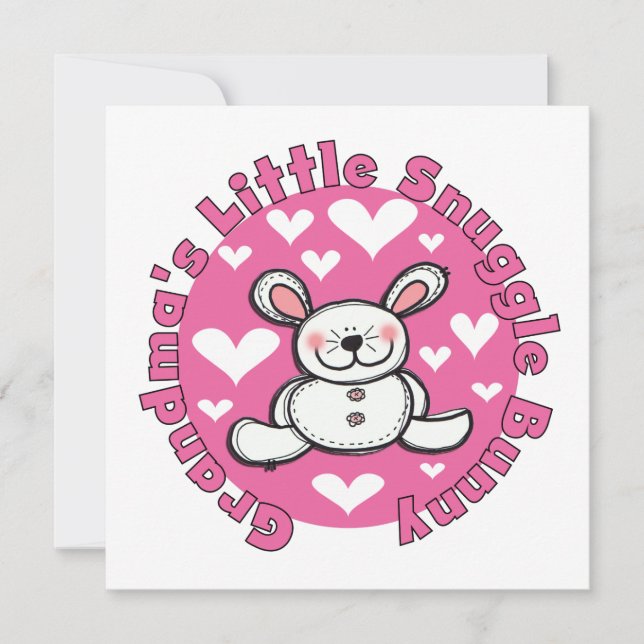 Carte Bunny de petite petite antinelle de grand-mère (Devant)