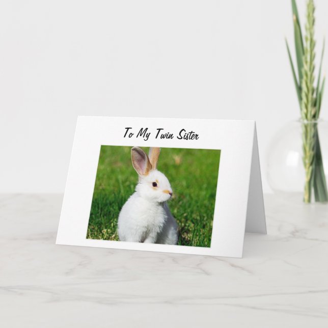 CARTE BUNNY ESPÈRE PASSER À VOTRE ANNIVERSAIRE DE LA SOE (Devant)