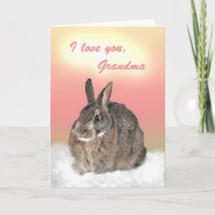 Carte Bunny for Grandma Mother's Day