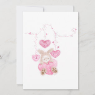 Carte Bunnykins avec un grand coeur