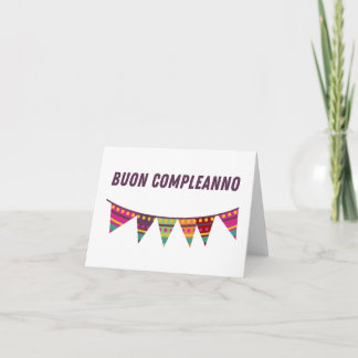 Carte Buon compleanno, heureux anniversaire italien