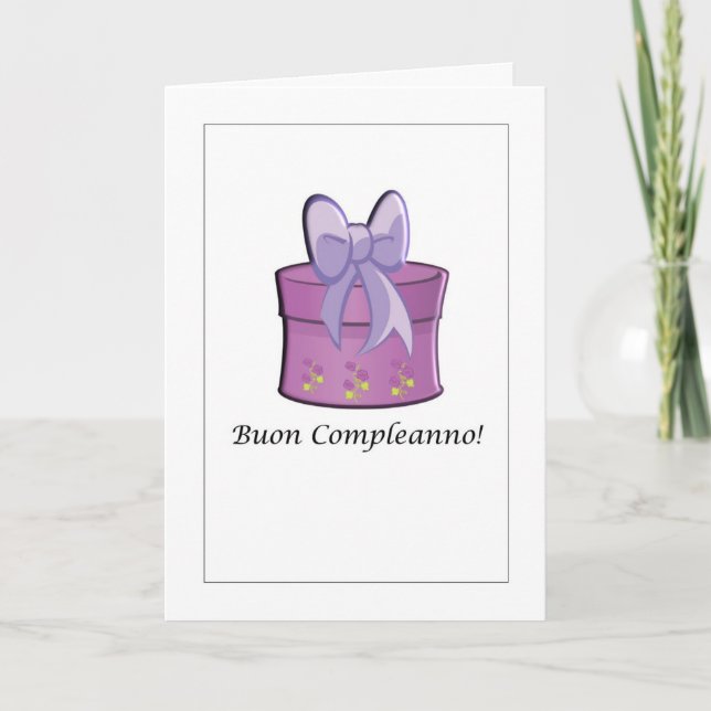 Carte Buon Compleanno - joyeux anniversaire dans la (Devant)