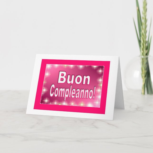 Carte Buon Compleanno - Joyeux anniversaire en italien (Devant)