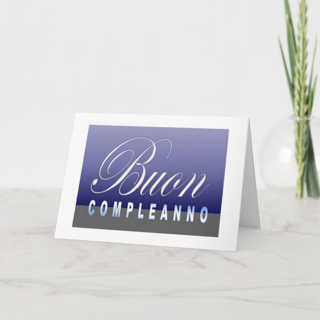 Carte Buon Compleanno - joyeux anniversaire en italien (Devant)