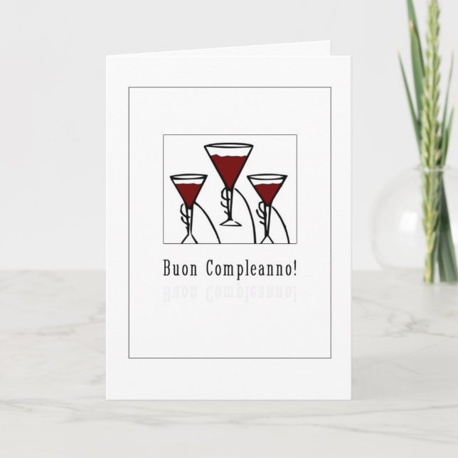 Carte Buon Compleanno - joyeux anniversaire en italien (Devant)