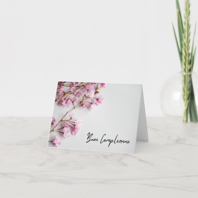 Carte Buon compleanno, Joyeux anniversaire italien (Devant)