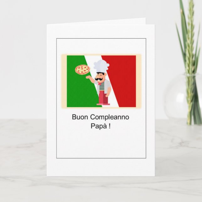 Carte Buon Compleanno Papà - Joyeux anniversaire en Ital (Devant)