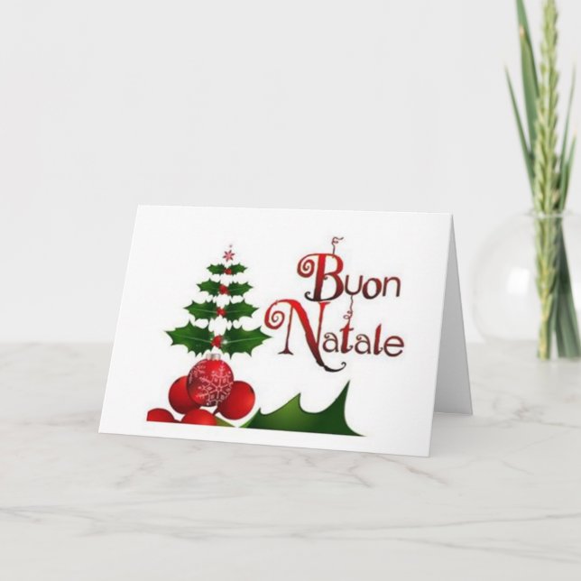 CARTE ***BUON NATALE*** JOYEZ FAMILLE / AMIS DE NOËL (Devant)