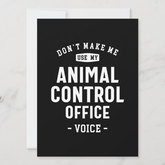 Carte Bureau de contrôle des animaux Emploi Travail Anni (Devant)