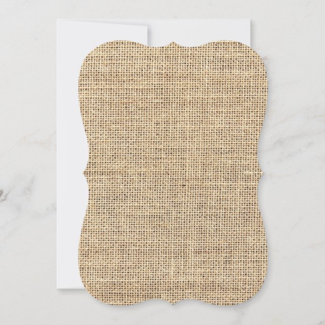 Carte Burlap Vintage rustique (Devant)