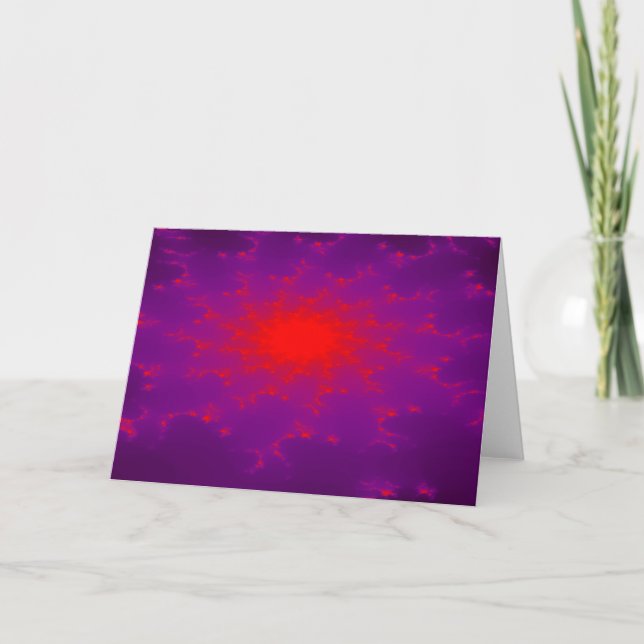 Carte Burning Galaxy Greeting Card (Devant)