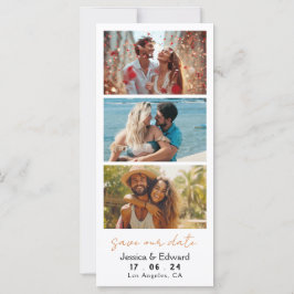 Carte Burnt Orange Enregistrer La Date Photo Booth Qr Co