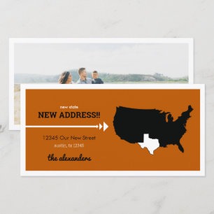 Carte Burnt Orange New State, New Address! Texas Moving