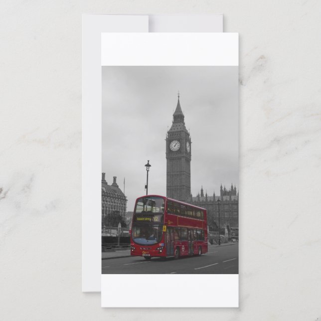 Carte Bus rouge Londres (Devant)