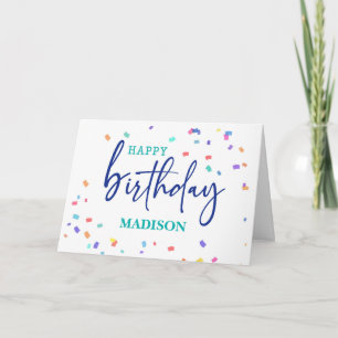 Carte Business Birthday de nous tous Confetti coloré