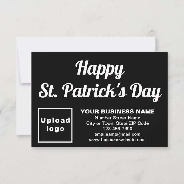 Carte Business Saint Patrick Small Black Flat Card (Devant)