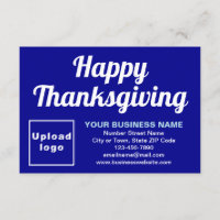 Business Thanksgiving Small Blue Flat Salutation