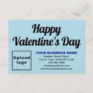 Carte Business Valentine Petit feu bleu plat Salutation
