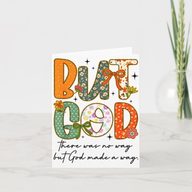 Carte But God Christian Autumn Thankful Coquette Bow Tha (Devant)