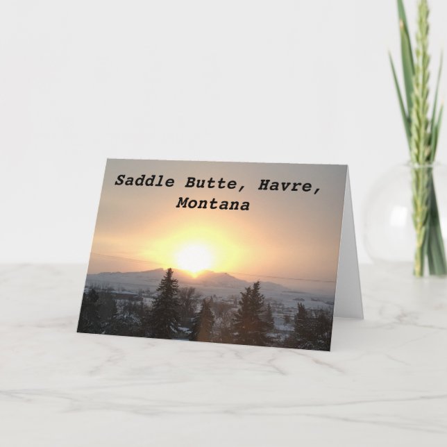 Carte Butte de selle, Le Havre Montana (Devant)