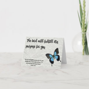 Carte Butterfly graduation Card-The Lord's Purpose